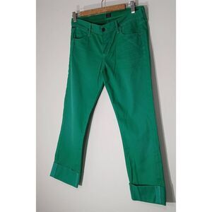 Citizen of humanity womens size 30 Dani crop straight jeans emerald green pants